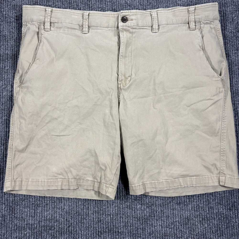The Foundry Supply Co Chino Shorts Mens 48 Tan Comfort Stretch Khaki Casual 4867